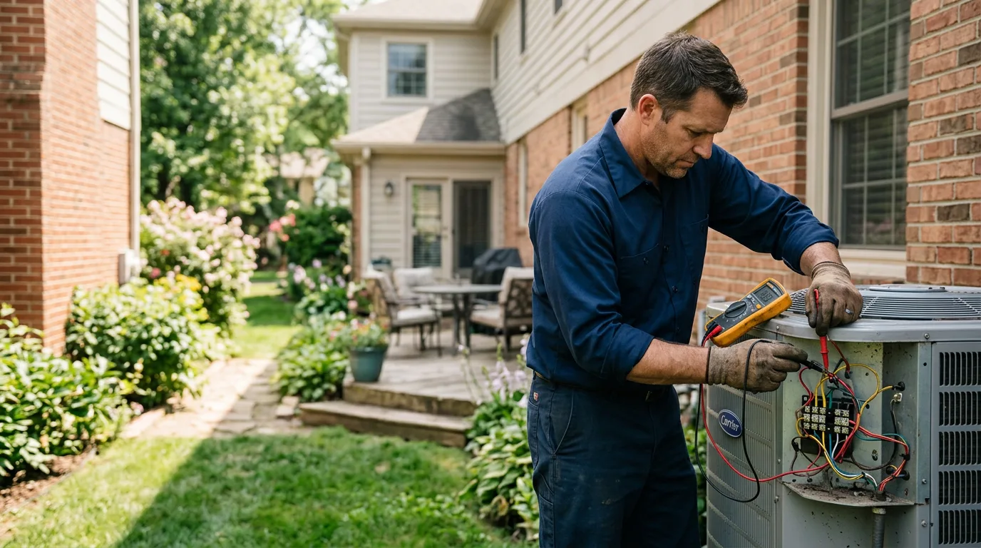 HVAC technician working near Hebron, IN